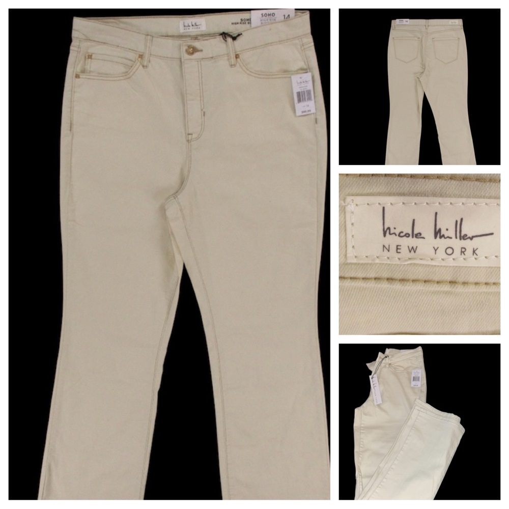 Nicole Miller Off White/Creme
Pants. SOHO High Rise Bootcut Sz (4)